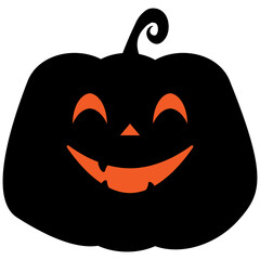 halloween pumpkin face silhouette illustration vector decoration 