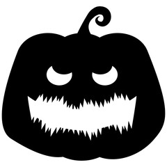 halloween pumpkin face silhouette illustration vector decoration 