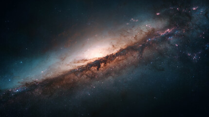 Fototapeta premium 幻想的な銀河の広がり