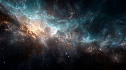 Fototapeta premium 幻想的な銀河の広がり