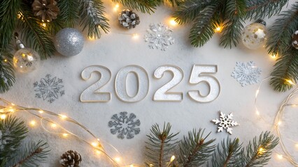Frosted Christmas Glass 2025