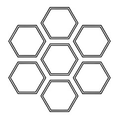 Hexagonal Grid Template honeycomb structure