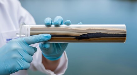 Sediment Core Analysis Unveiling Environmental History in a Tube.