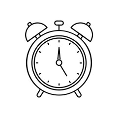 alarm clock icon isolated on white