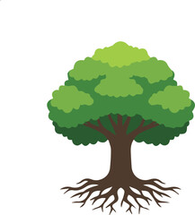 Mature Tree Logo: Wisdom and Stability Symbol