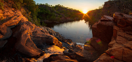 Sunset in the mountains
