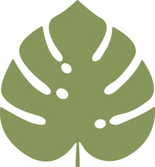 vector illustration of a leaf with green color