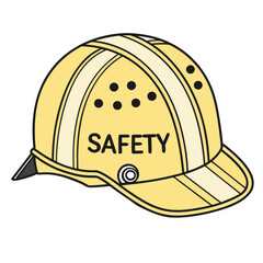 Yellow Safety Hard Hat with Black Text and Dots safety helmet