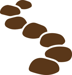 Follow a path of natural stones leading forward on a clear journey