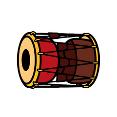 Traditional indian dholak drum, twoheaded hand drum