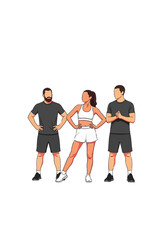 Obraz premium Diverse Group of People in Athletic Fitness Wear