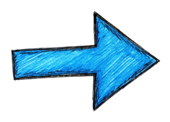 Marked Blue arrow isolated on background. Arrow marker isolated png transparent. arrow mark hand drawn. Arrows icon. Arrow drawn with black marker on white background