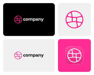 Obraz premium tech company app icon