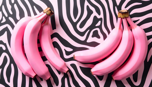 pink, bananas, banna, on, zebra, animal, background, new, modern, close-up, with, copy, space, pattern, skin, texture, fur, stripes, black, print, safari, nature, wild, striped, wildlife, zoo, stripe,