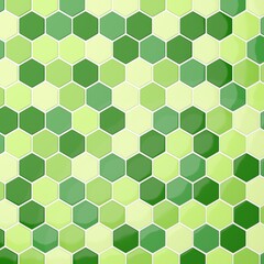 背景素材_タイル_六角形_緑
