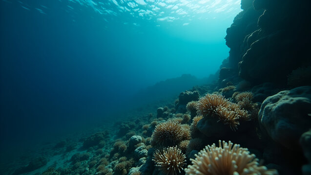 Conservation teams recording coral bleaching recovery efforts by photographing transplanted coral fragments and monitoring zooxanthellae recolonization rates in reef nurseries in  Photo Stock  Concept