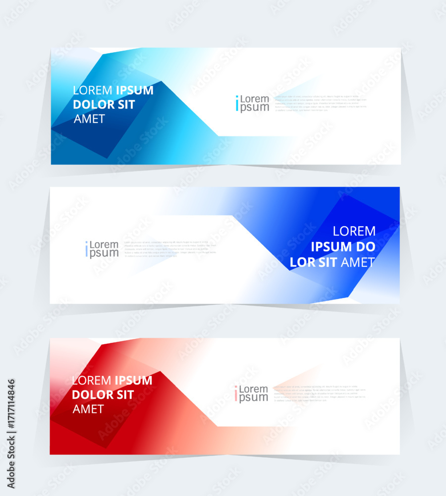 Wall mural geometric banner design with vector presentation template.