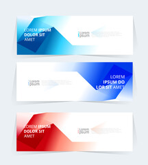 Geometric banner design with Vector presentation template.
