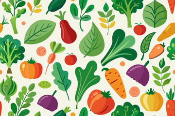 vegetables seamless pattern