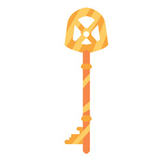 Obraz premium Colorful cartoon shovel design with a vibrant handle and unique blade, ideal for educational use