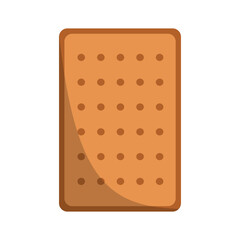 A close-up view of a textured cracker with a golden-brown color and dotted pattern
