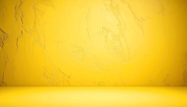 Empty yellow studio