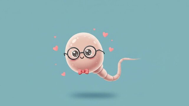 Cute sperm cell illustration