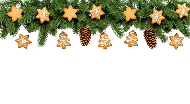 christmas cookie border clipart free