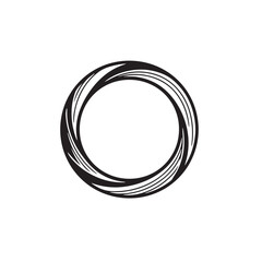 Naklejka premium Circular Abstract Design with Curved Lines A Modern Logo Concept for Various Applications