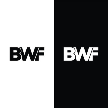 BWF letter logo design in illustration. Vector logo, calligraphy designs for logo.