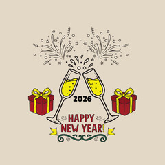 happy 2026 new year asset design resource
