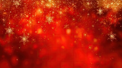 Red, background, bokeh, lights, snowflakes - very suitable for slide presentations or Christmas-themed vector designs. Perfect for holiday visuals, seasonal projects, or festive design needs.