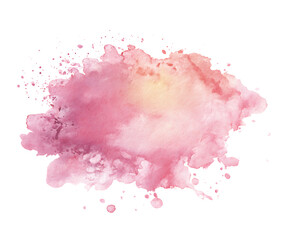 Obraz premium Abstract Watercolor Splash: A vibrant and captivating watercolor splash, rendered in delicate shades of pink and coral, evokes a sense of freshness and artistic expression.