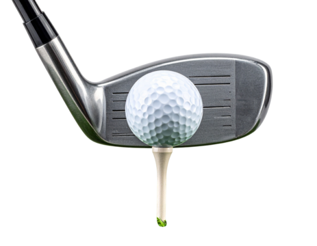 golf club and ball