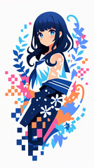 物思いにふける女の子