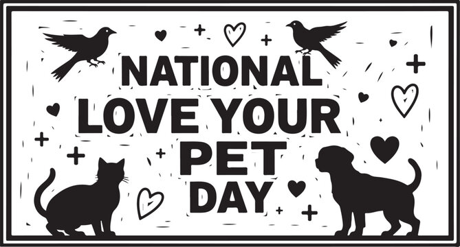 National love your pet day banner - Powered by Adobe