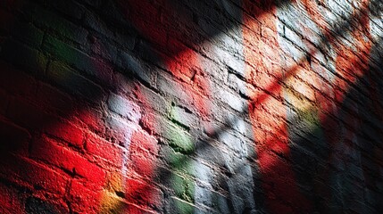 Urban wall adorned with vibrant paint splatters, embodying abstract street art energy.