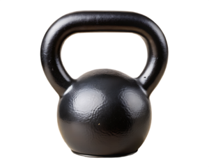 Kettlebell Weight On Transparent Background fitness exercise isolated on a transparent background