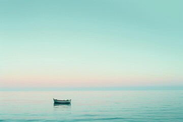 Obraz premium boat at sunset