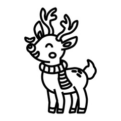 reindeer with christmas tree