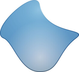 3d vector shape of blue object 
