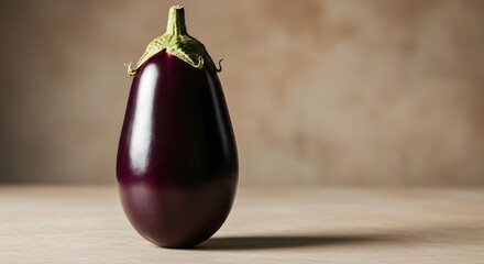 Single purple eggplant