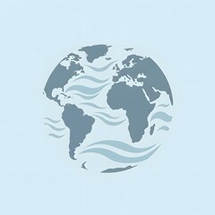 Global Waves A Symbolic Representation of Earth's Oceans and Continents
