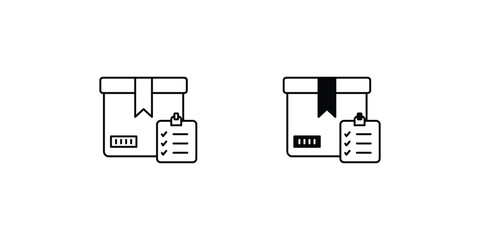 Box icon with white background vector stock illustration