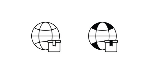 International icon with white background vector stock illustration