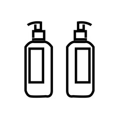 Obraz premium facewash bottle outline icon vector illustration