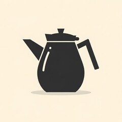 Simple Black Teapot Illustration A Minimalist Vector Design
