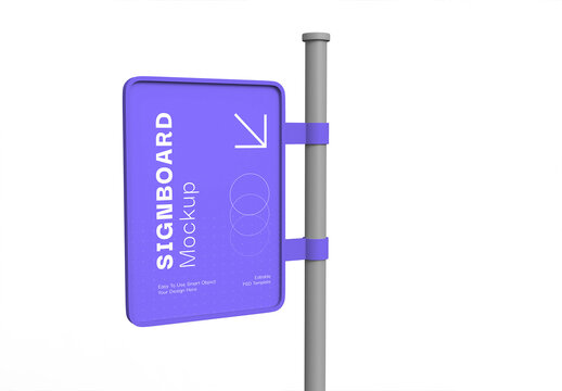 Signage Mockup for Advertising Signboard