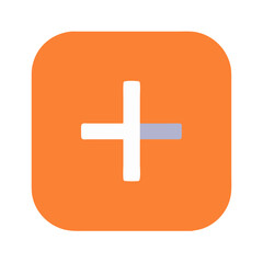 Fototapeta premium Simple Mathematical Addition Symbol Icon for Study