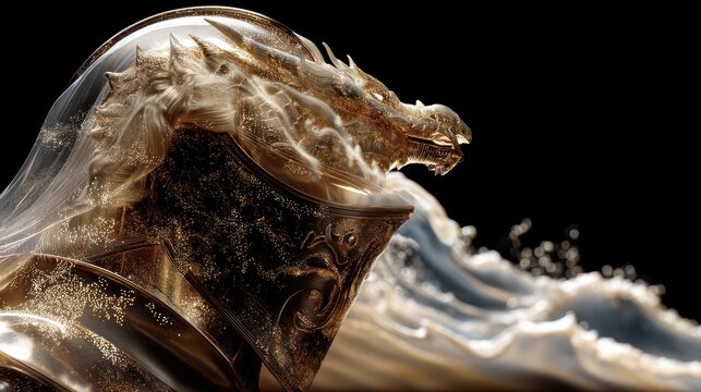 Fototapeta Dragon armor helmet